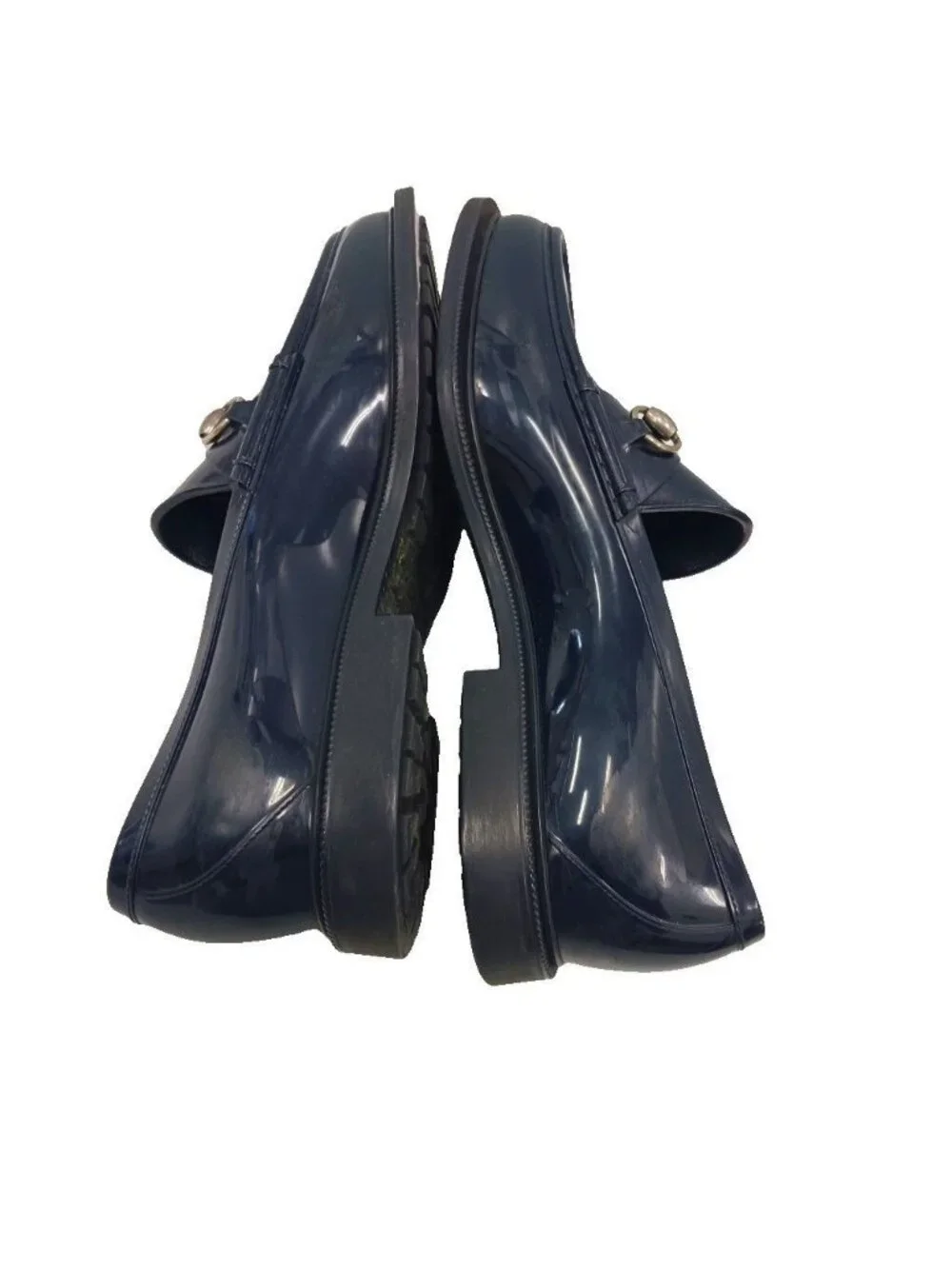 Gucci Horsebit Loafers Rubber Navy 10